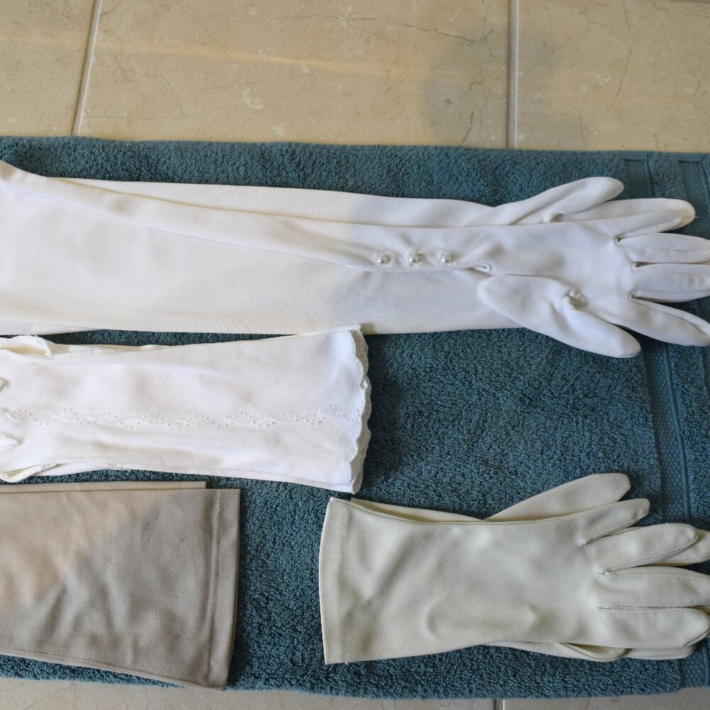 Vintage Evening Gloves - Set of 5